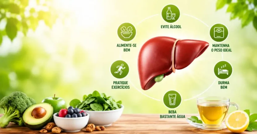 Hábitos saudáveis para melhorar a saúde do fígado naturalmente com alimentação equilibrada e estilo de vida saudável